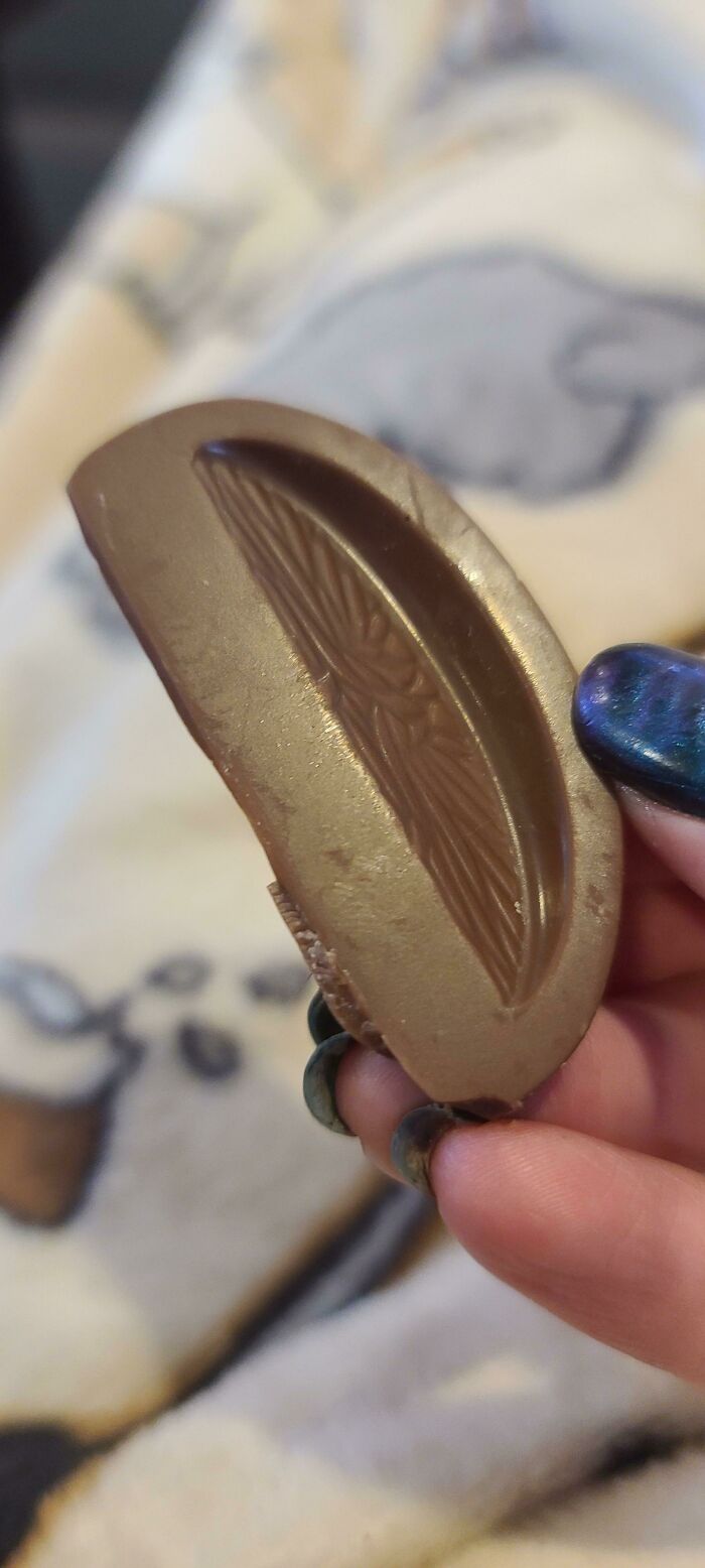The Slices Of This Chocolate Orange Have Hollows Now
