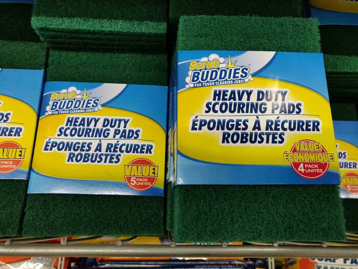 First They Raise Their Prices, Then They Shrink The Products. Dollar Tree Scouring Pads Going From A 5 Pack To A 4 Pack