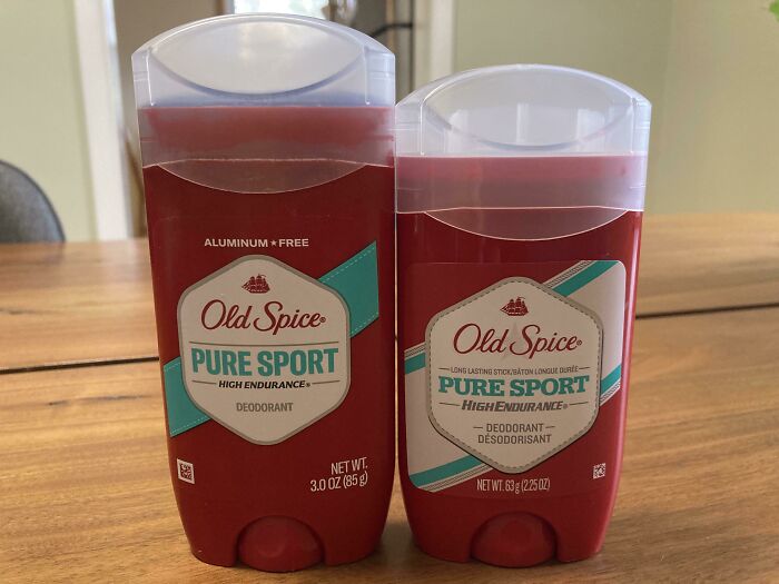 Old Spice (Two-Pack Of 2.5oz For $7.99 In Feb 2022 V.s. Three-Pack Of 3oz For $8.76 In Oct 2019)