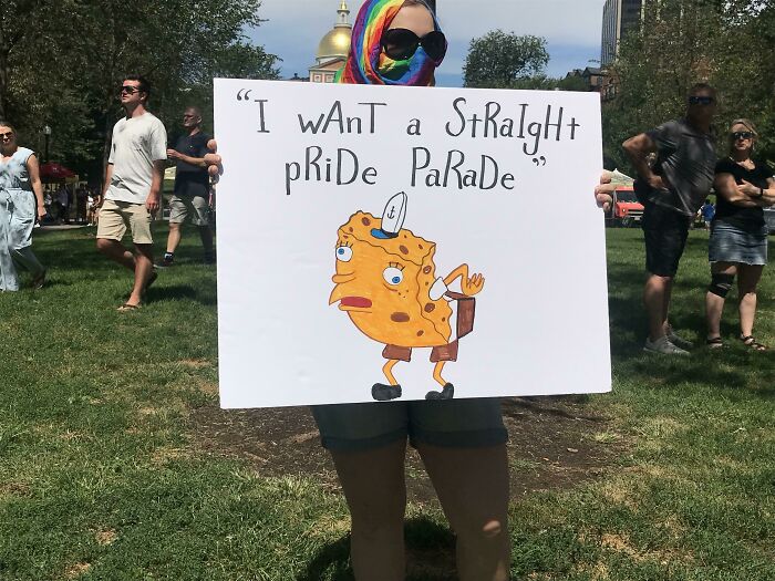 My Favorite Sign From Today’s Straight Pride Counter Protest