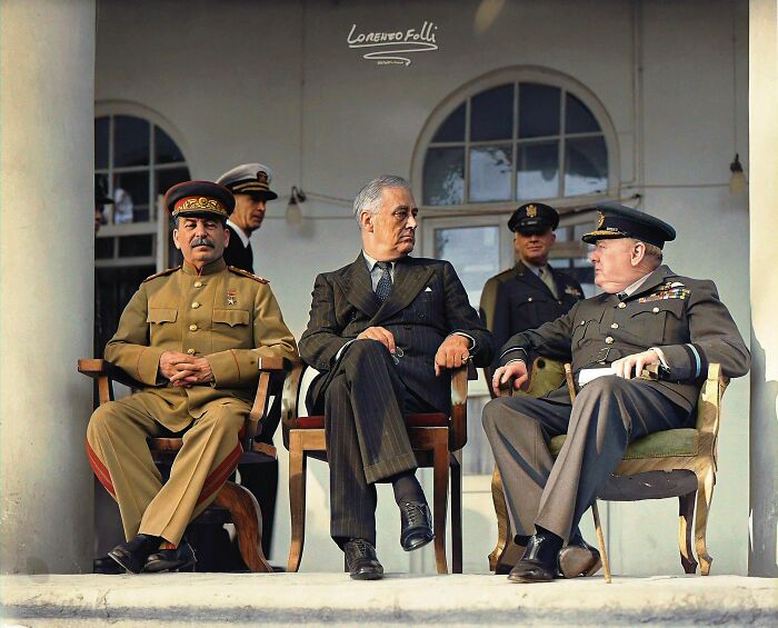 Joseph Stalin, Franklin D. Roosevelt And Winston Churchill, During The First 