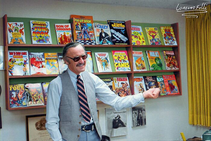 Stan Lee, Head Of Marvel Comics, Shown In His Offices At 575 Madison Ave., NYC. 1/3/1980.