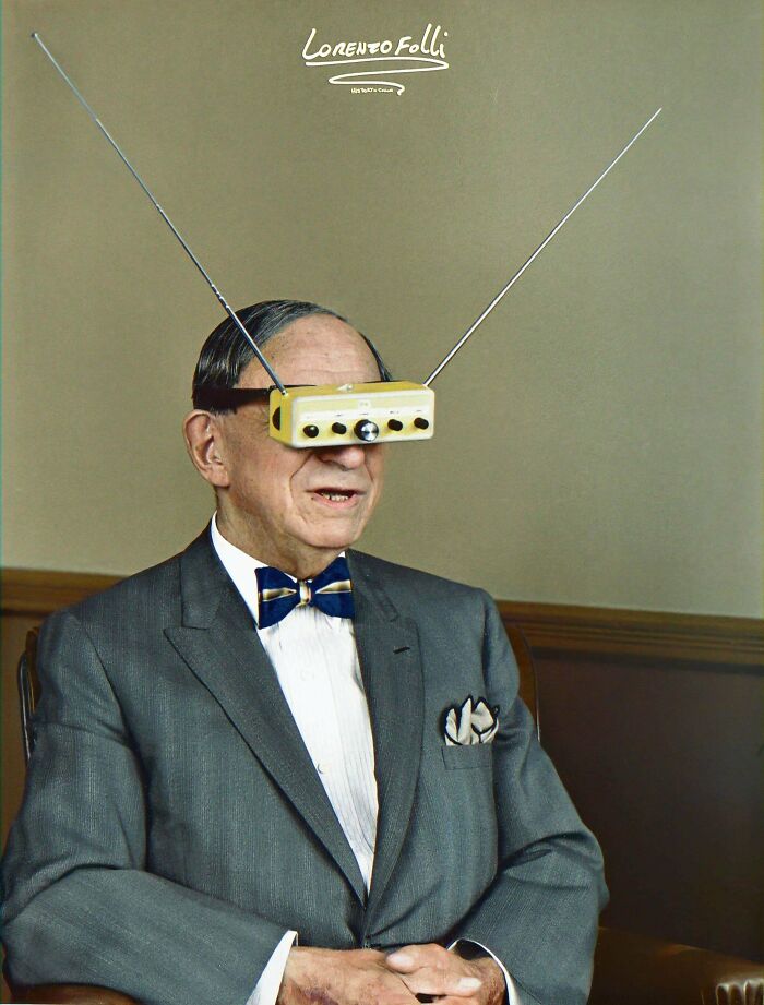 Hugo Gernsback Is An Inventor Of Tele-Glasses Television-Glasses. VR Technologies Of 20th Century. New York 1950.