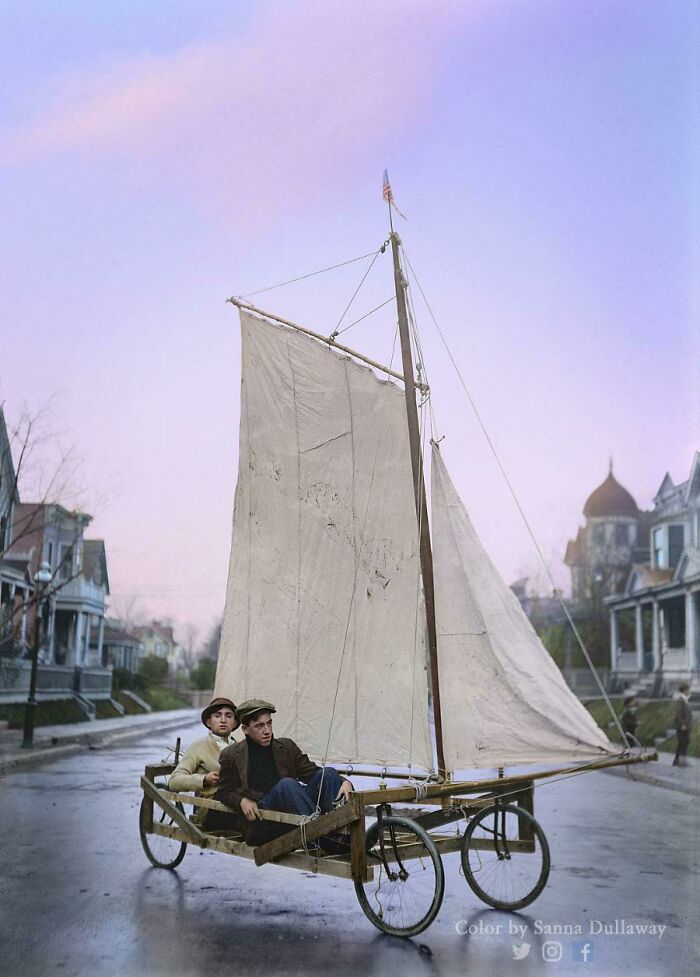 Sail Wagon In Brooklyn, In The Year 1910