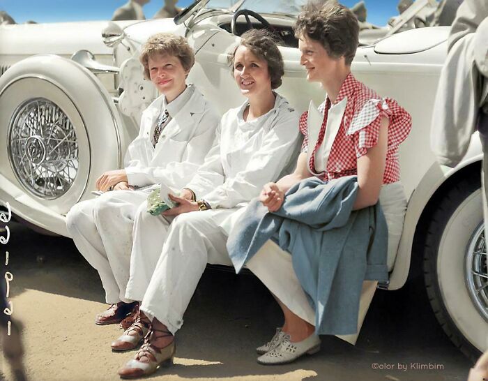 Amelia Earhart, Ruth Nichols And Louise Thaden At The National Air Races, Los-Angeles, 1933