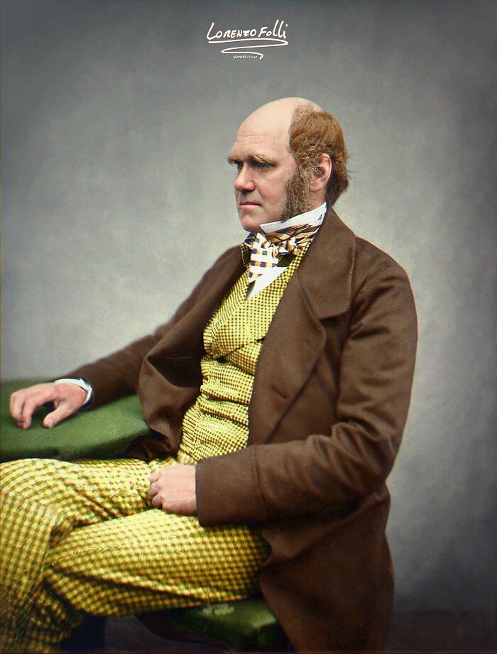 Portrait Of The English Naturalist Charles Darwin (1809-1882) Taken C.1854 When Darwin Was 45 Years Old.