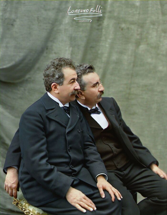 Auguste And Louis Lumière, The Fathers Of Cinema, 1895.