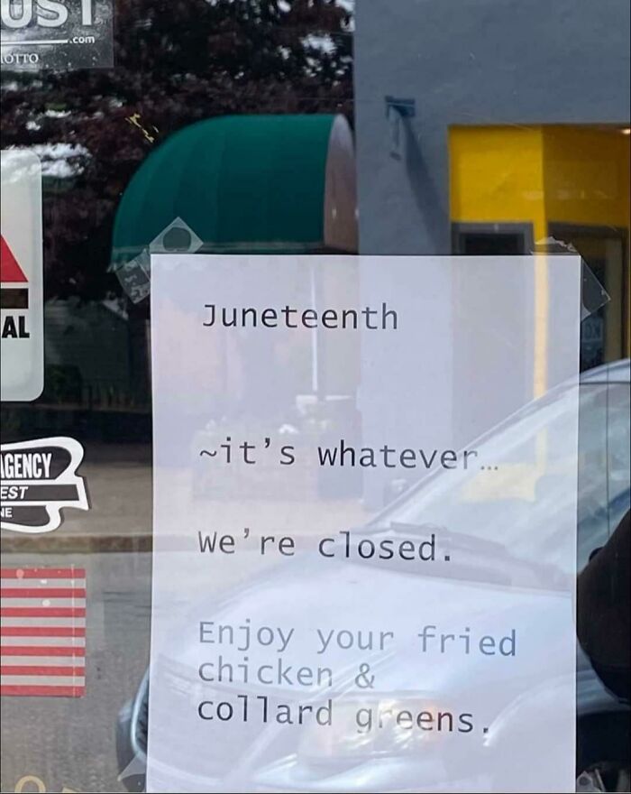 A Business In Maine Had This In Their Window This Sunday