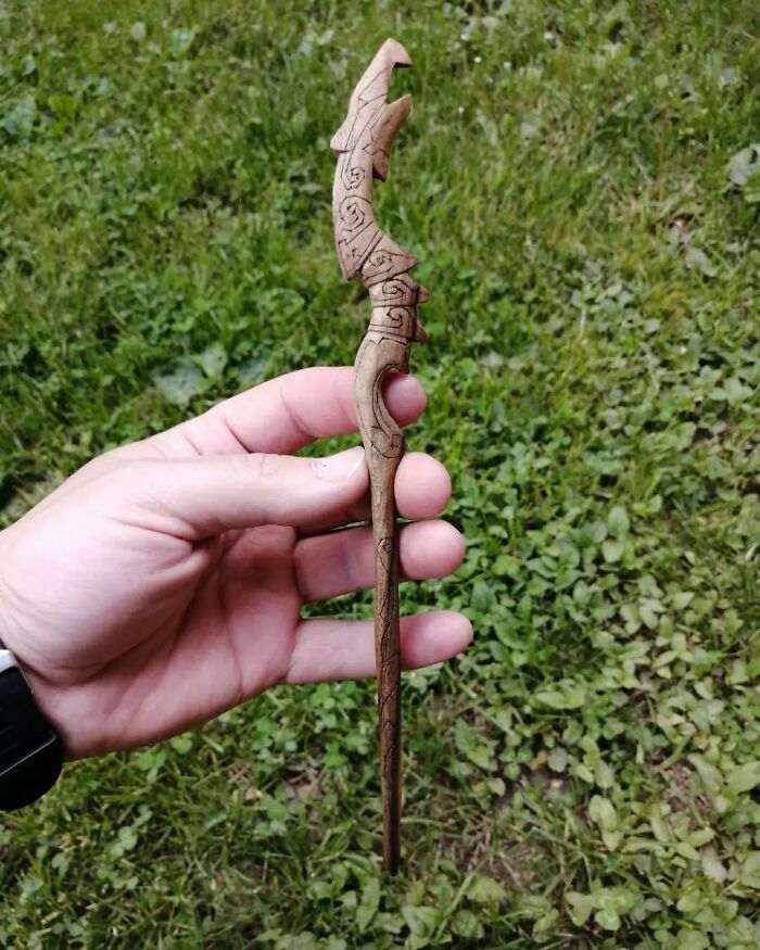 I Crafted Skyrim Staff Of Destruction Hair Pin. 9 Inches Long