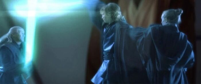 In Star Wars: Revenge Of The Sith (2005), The Jedi Who Gets Killed By Vader In The Hologram Is Played By Stuntman Nick Gillard, Who Served As The Stunt Coordinator For All Three Star Wars Prequel Films. The Character's Name, Cin Drallig, Is Gillard's Name Backwards
