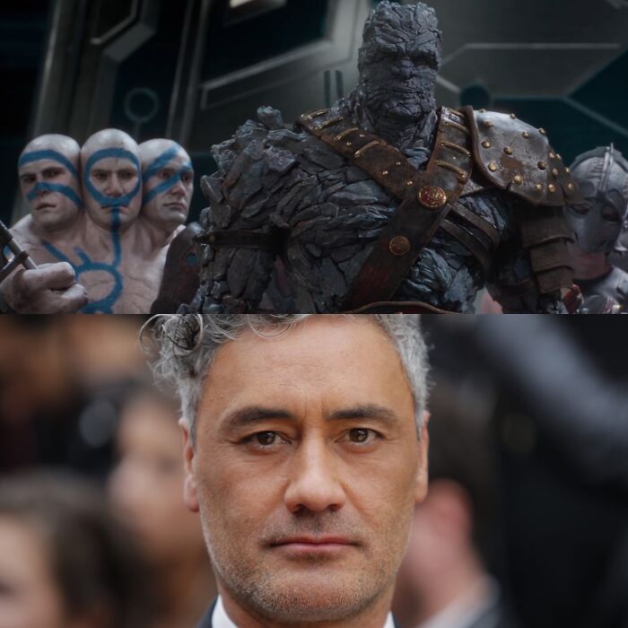 In Thor: Ragnarok (2017), The Head On The Right Of This Alien Behind Korg Bears A Resemblance To The Film’s Director, Taika Waititi