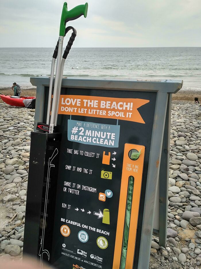 At My Local Beach, They Let People Take Litter Pickers As They Walk As 'Payment' For Using The Beach