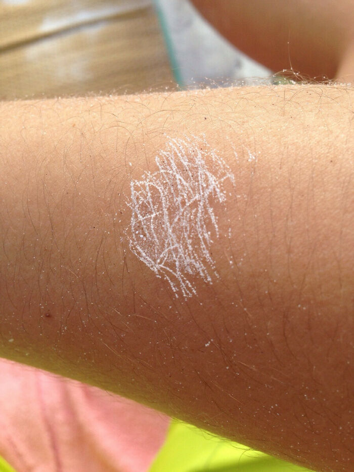 The Sand At This Beach Is So Fine, It Stuck To My Arm Hair When I Touched It