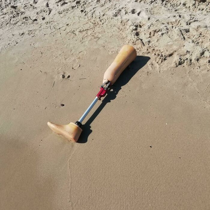 Someone Forgot His Leg On The Beach
