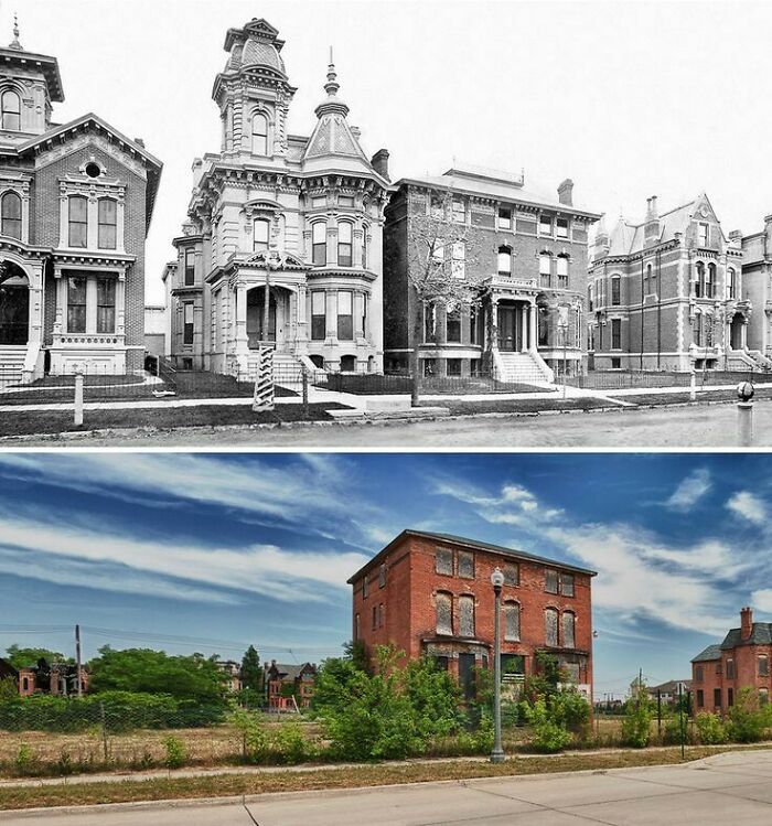 Michigan Supreme Court Judge James V Campbell's House, 261 Alfred St, Detroit, Mi (1882 And 2017)