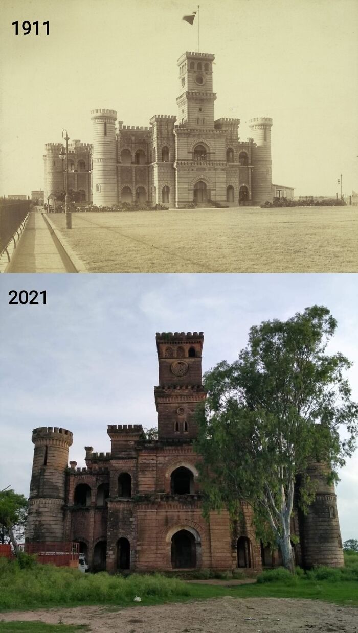 Shahabad Castle, Rampur, India. 1911 And 2021