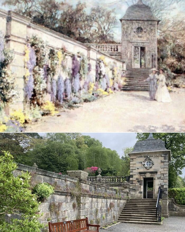 Pollok House Gardens, Glasgow, 1908 And 2022