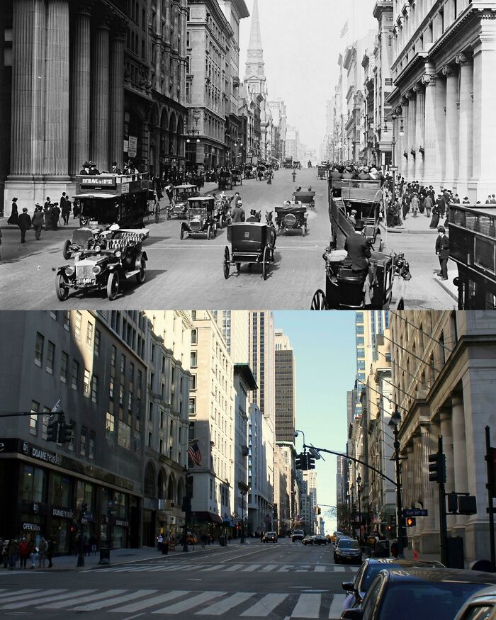 Fifth Avenue From 34th Street In NYC, Around 1912 And 2016