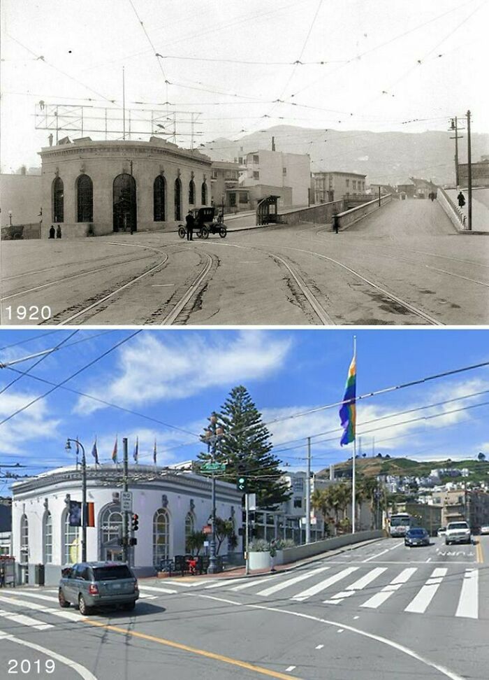 Market & Castro Street, San Francisco, Ca (1920 And 2019)
