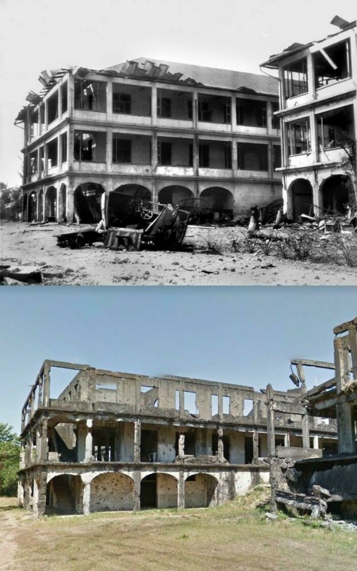 Corregidor Island Hospital In Philippines, 1942 And 2018