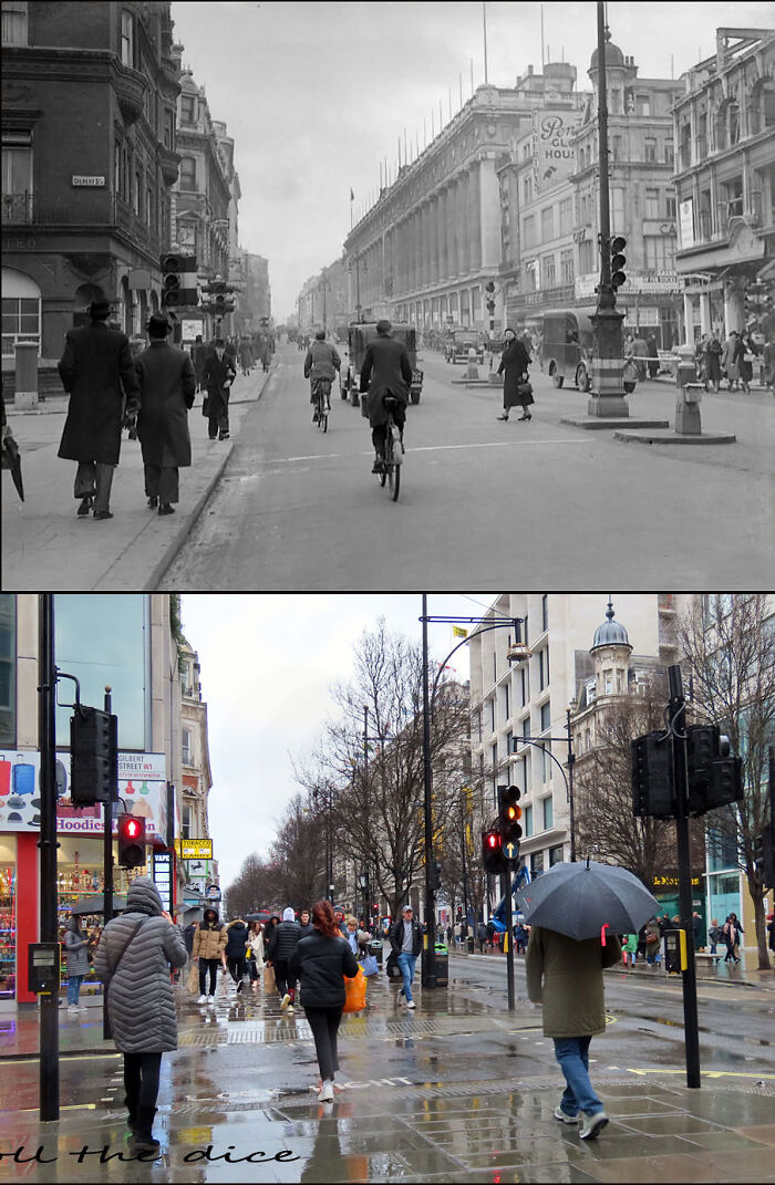 Oxford Street, London - 1941 vs. 2022