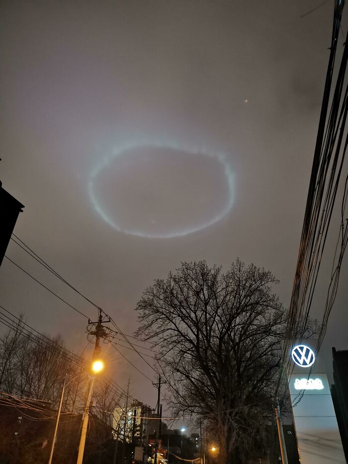This Circle That Appeared In The Evening Sky Over Beijing, China