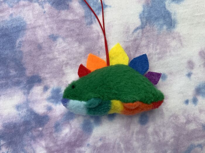 Not Sure If It Counts But I Made A Little Pride Dinosaur 