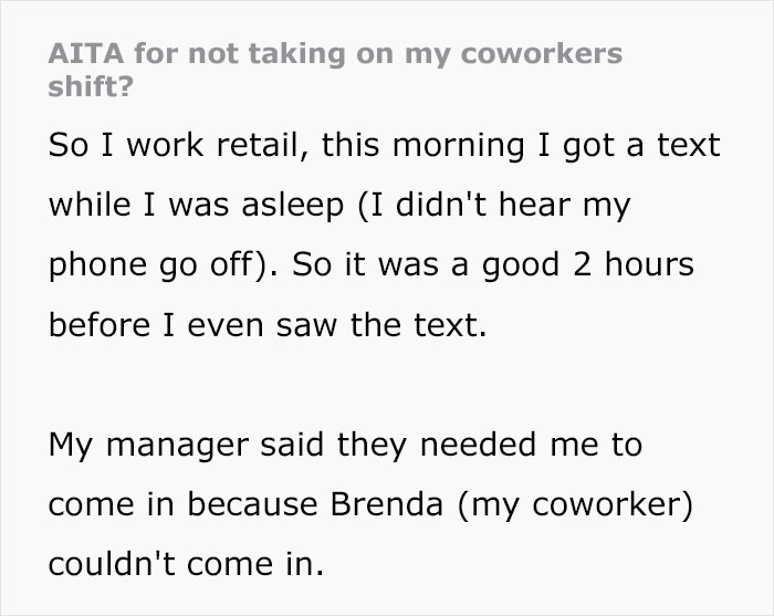 Coworker Bombards Guy With Text Messages Calling Him A “Childless Man Child” After He Refused To Cover Her Shift That Fell On Her Son’s 1st Birthday Coworker Bombards Guy With Text Messages Calling Him A “Childless Man Child” After He Refused To Cover Her Shift That Fell On Her Son’s 1st Birthday