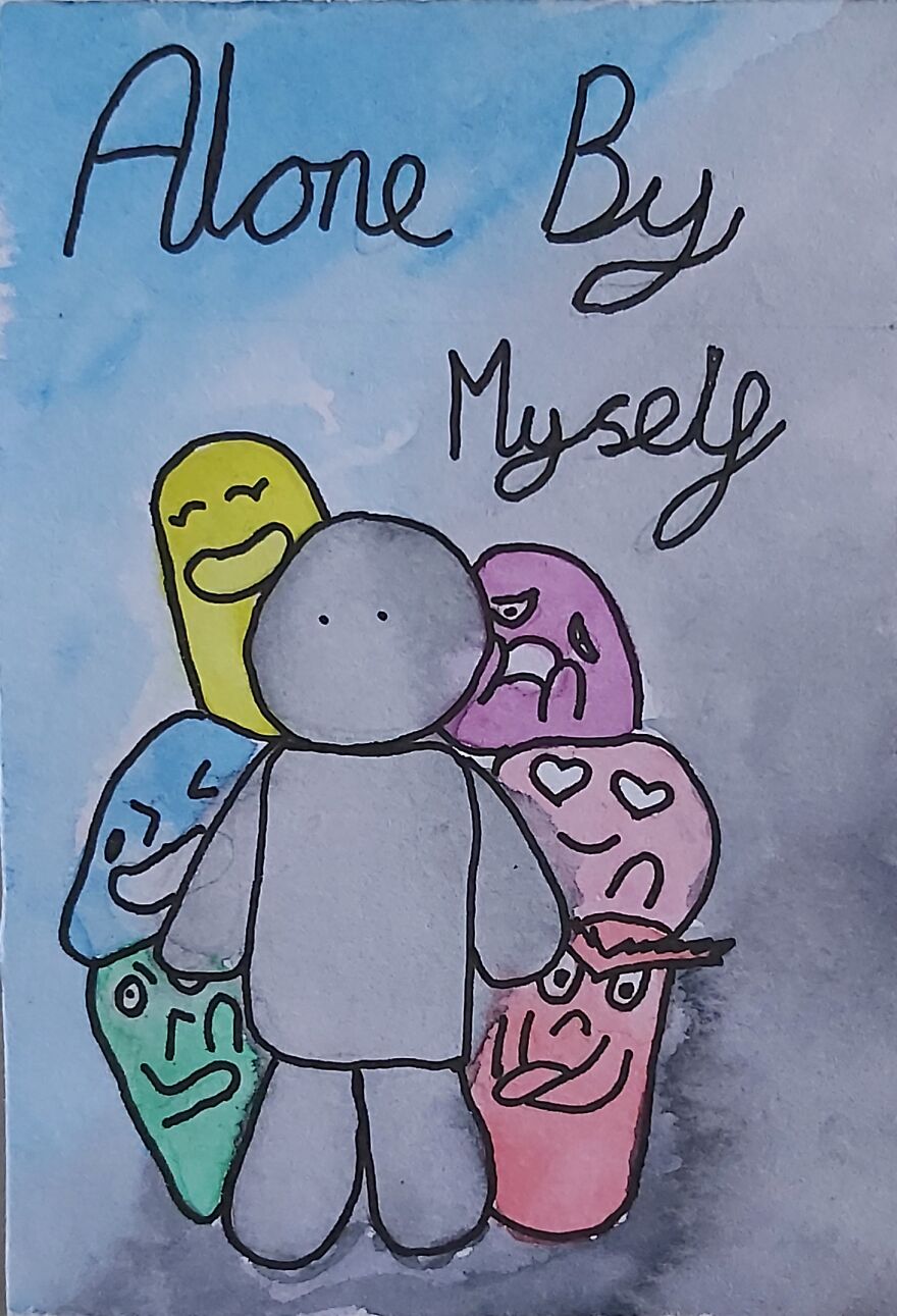 I Made An Animation "Alone By Myself" About Mental Health