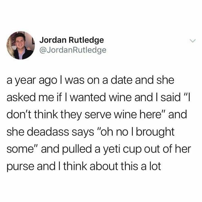 Glad I Made An Impression 🍷🍷🍷
. (Via Twitter @jordanrutledge01