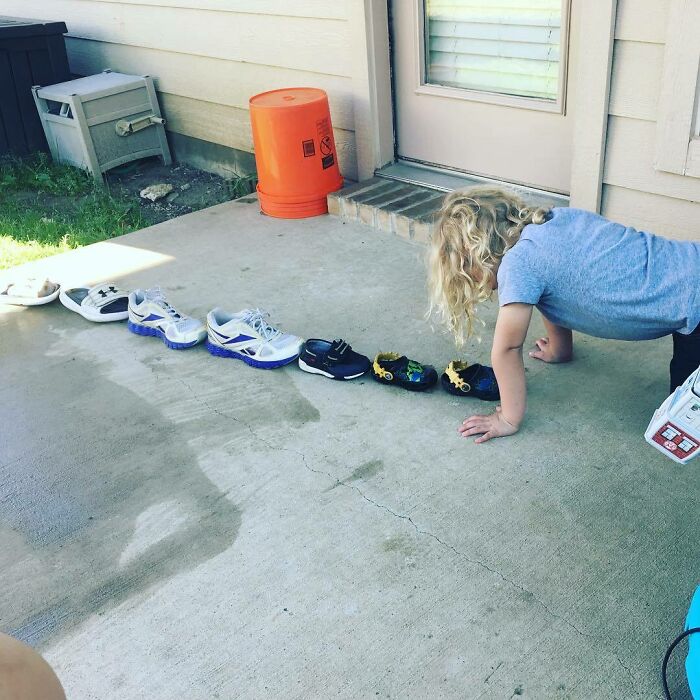 Told Him To "Please Line The Shoes Up By The Back Door"