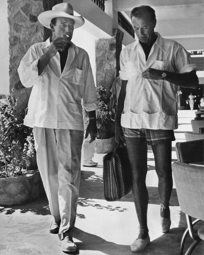 John Wayne And Gary Cooper Vacationing In Acapulco, Mexico, 1953