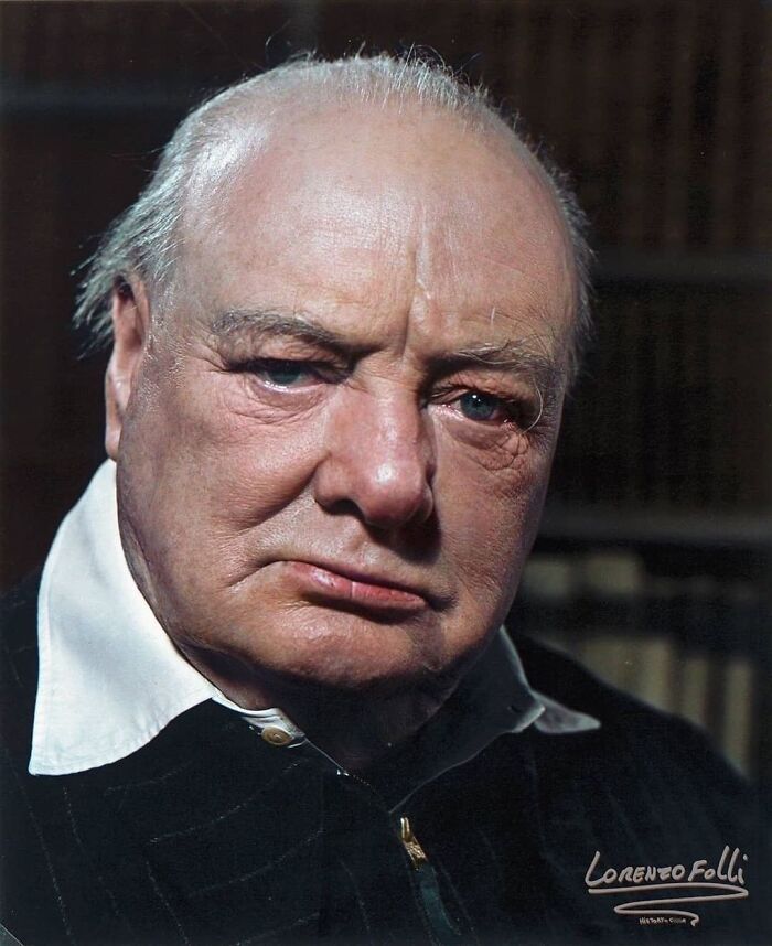 A 77-Year-Old Sir Winston Churchill Photographed By Legendary Photographer Phillippe Halsman During The First Year Of Churchill’s Second Term As Prime Minister Of The United Kingdom, 1951