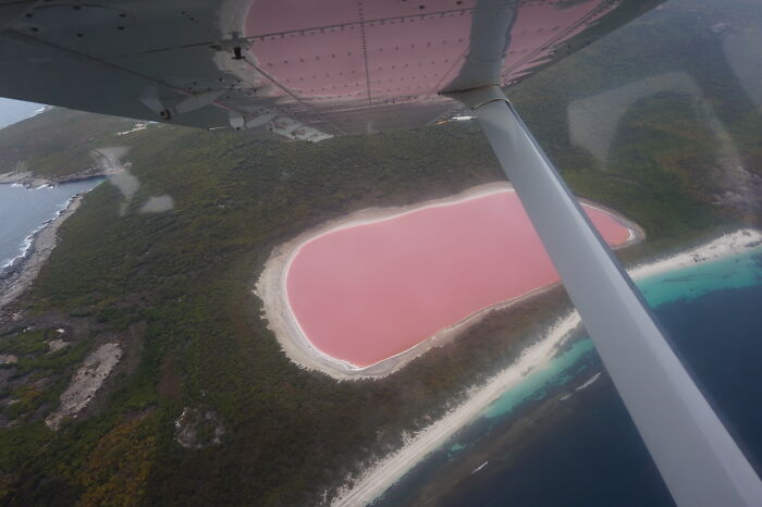 In 2019, I Was Flying Above Lake Hillier, A Pink Saline Lake On The Edge Of Middle Island, In Goldfields-Esperance, Western Australia.