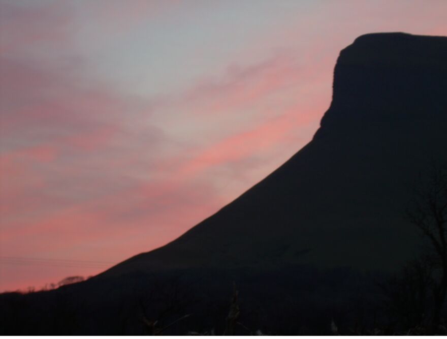 Benbulben Mountain Sligo At Sunset