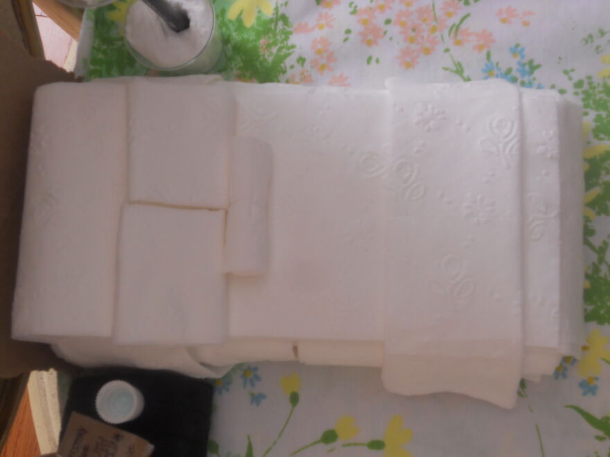 I Was Bored, So I Made A Bed Out Of Toilet Paper