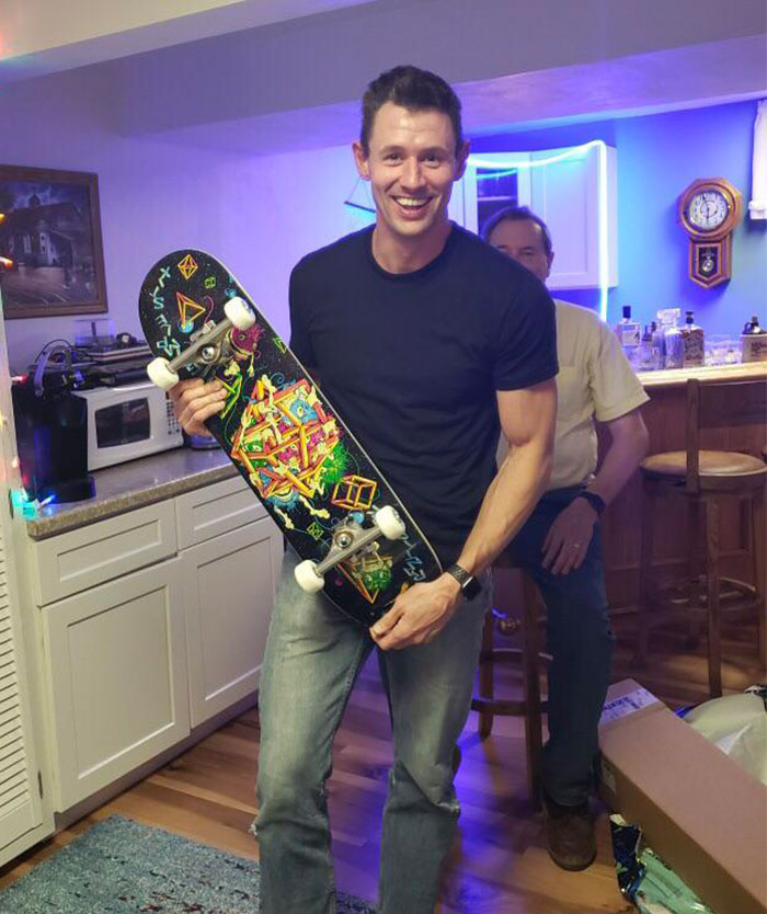 Always Asked For A Skateboard As A Kid. My Parents Said Not Until I'm 35. Today They Delivered