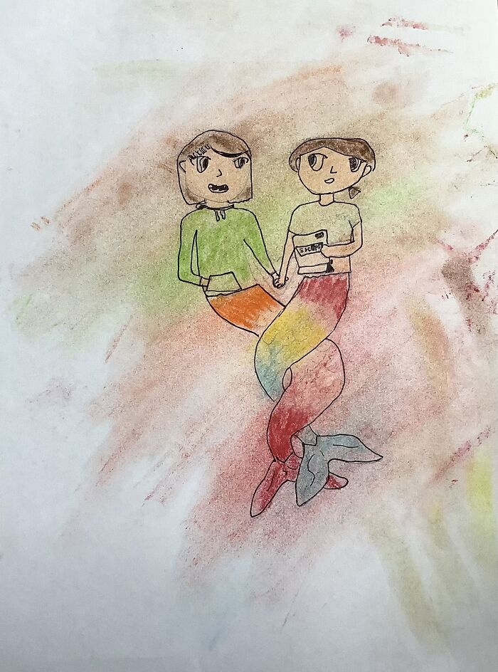 A Pansexual And Lesbian Mermaid Couple(Totally Not Me As A Mermaid)