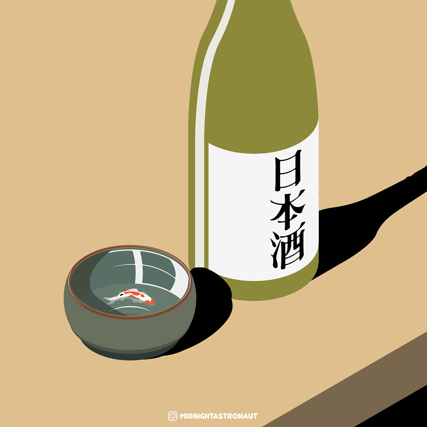 Sake And Koi Fish Sake Cup 1