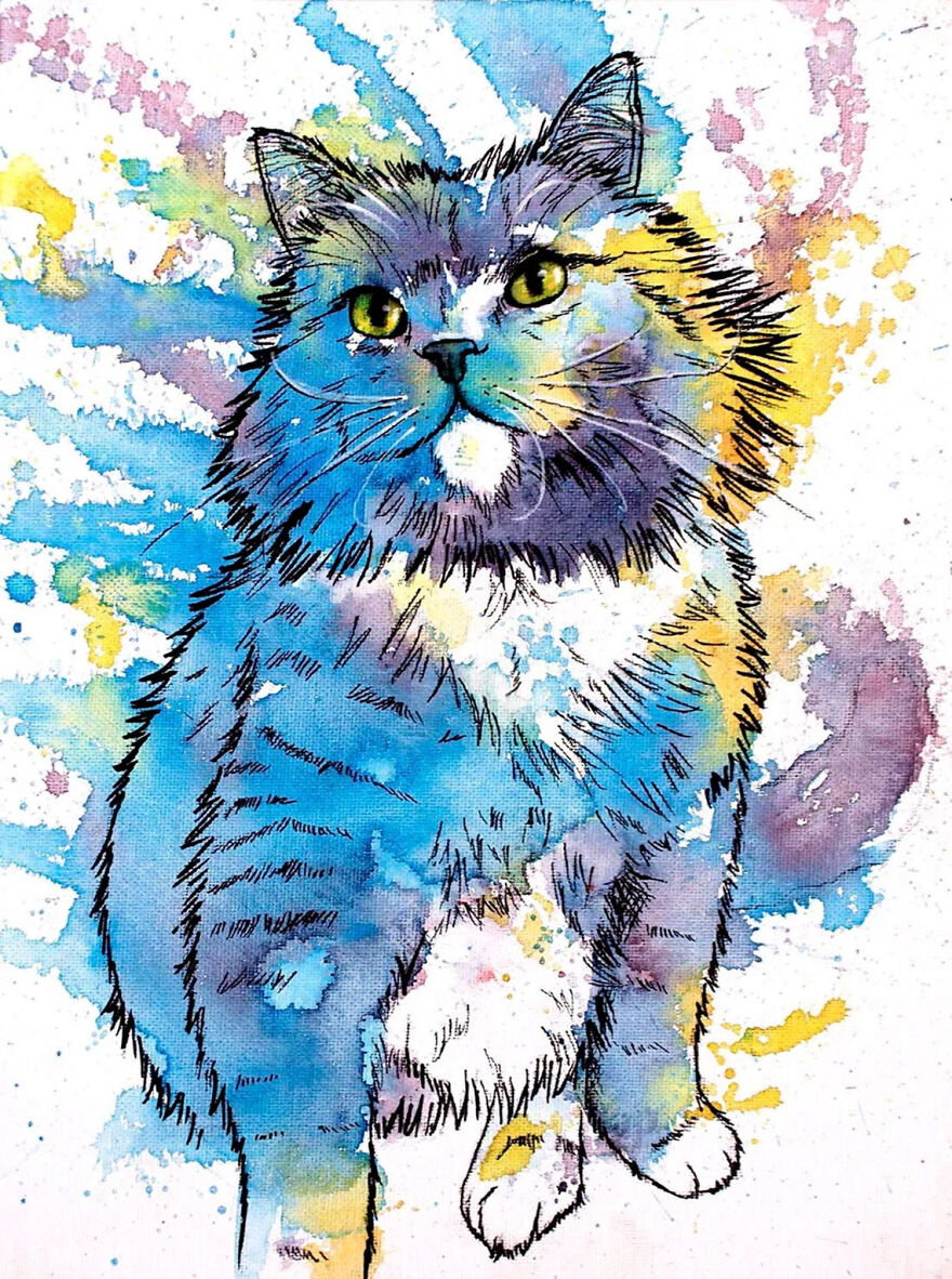 I Turn Your Pet Photos Into Personalized And Colorful Works Of Art I Turn Your Pet Photos Into Personalized And Colorful Works Of Art