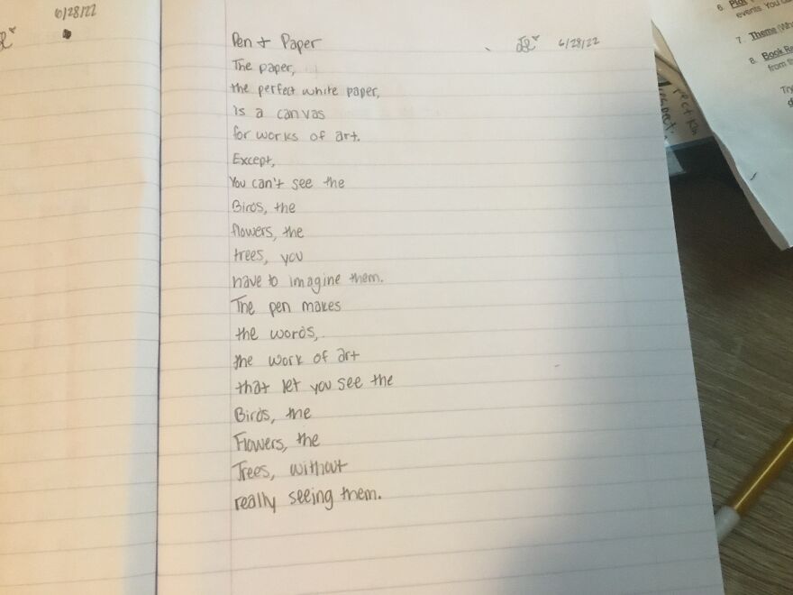 I Write Poetry About Things In My Life, And Here Are Some Of Them (3 Pics)