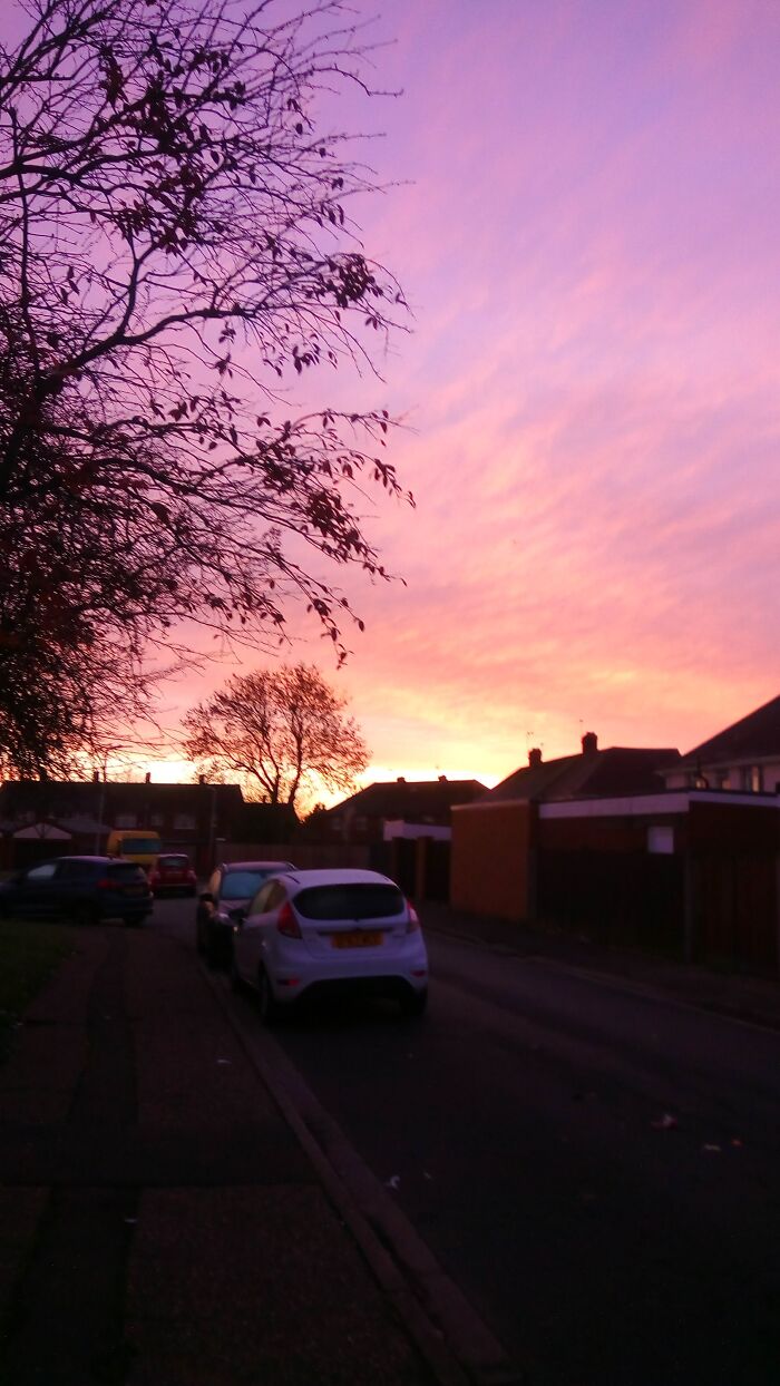 Pink And Orange Clouds - Sunrise