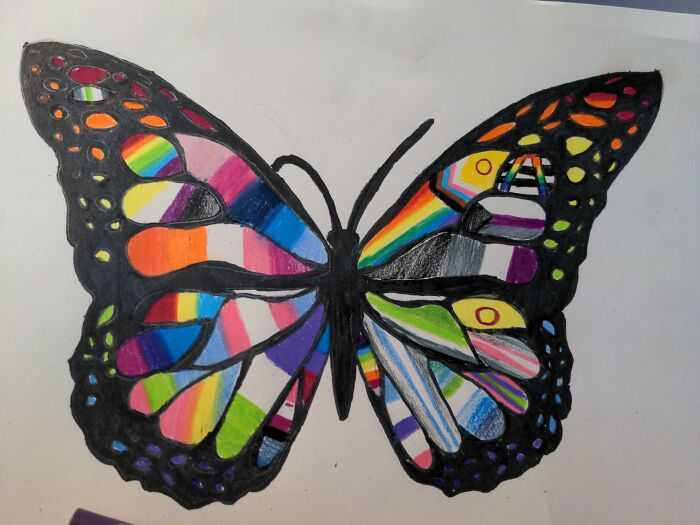 Pride Butterfly (Sorry About The Lighting)