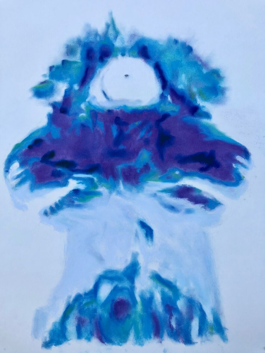 Negative Sheep (Cyclopse), Pastel On Paper, 24” X 18”