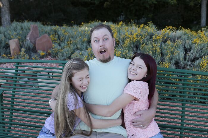 Does This Count? Well, From Left To Right; My Little Sister, My Dad, Me