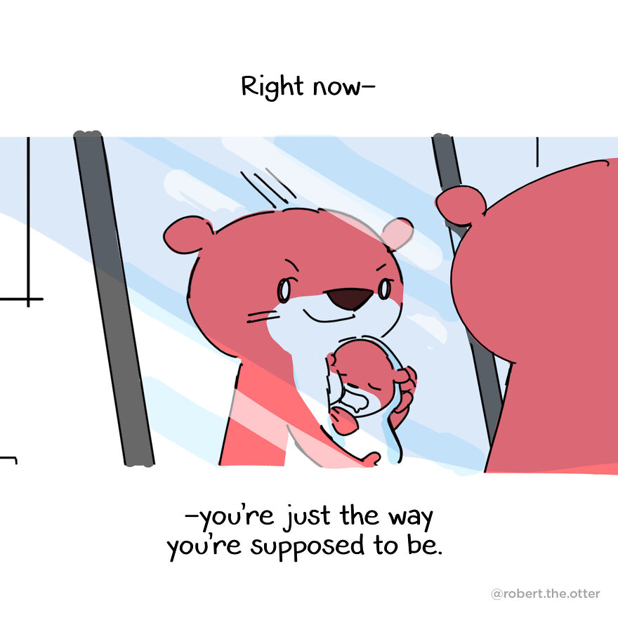 Man-Up: My Wholesome Comic About An Otter Who Overcame Societal Expectations And Learned To Love Himself For Who He Is