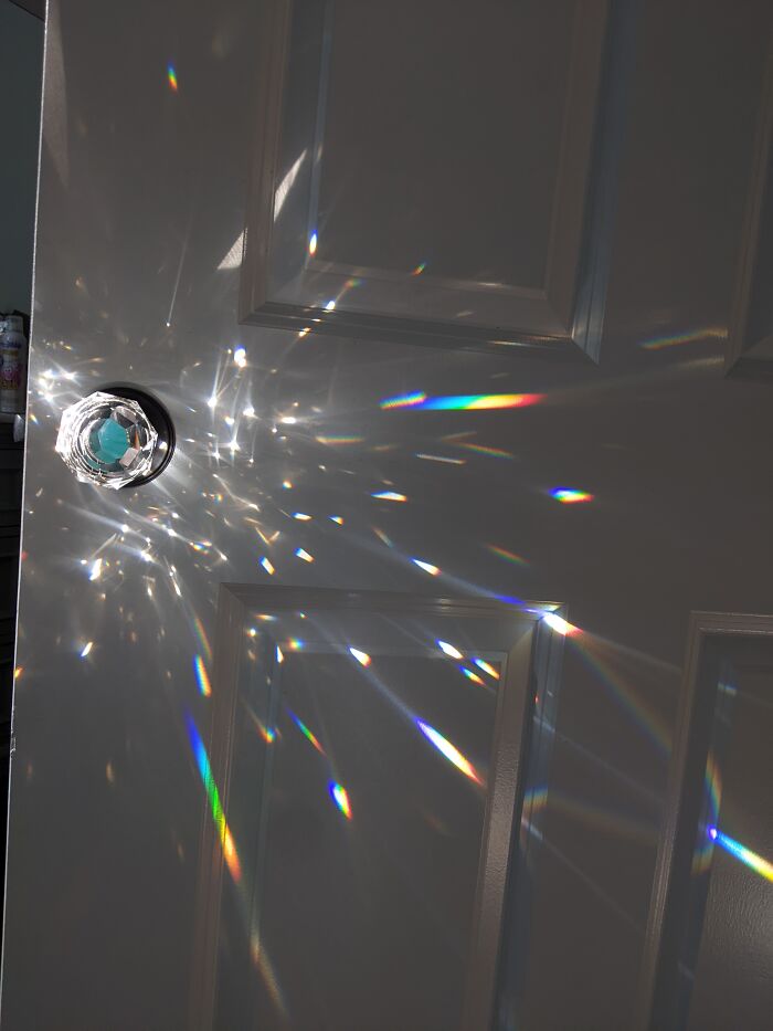 My Crystal Doorknobs During "Rainbow Time"