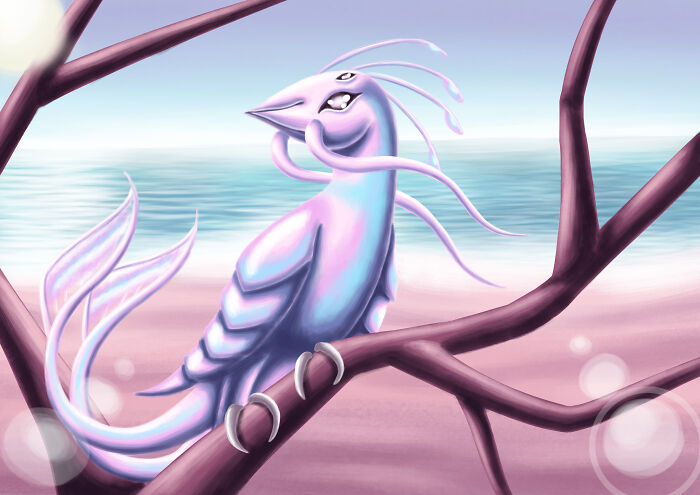 Download A majestic Lugia in its ocean home Wallpaper