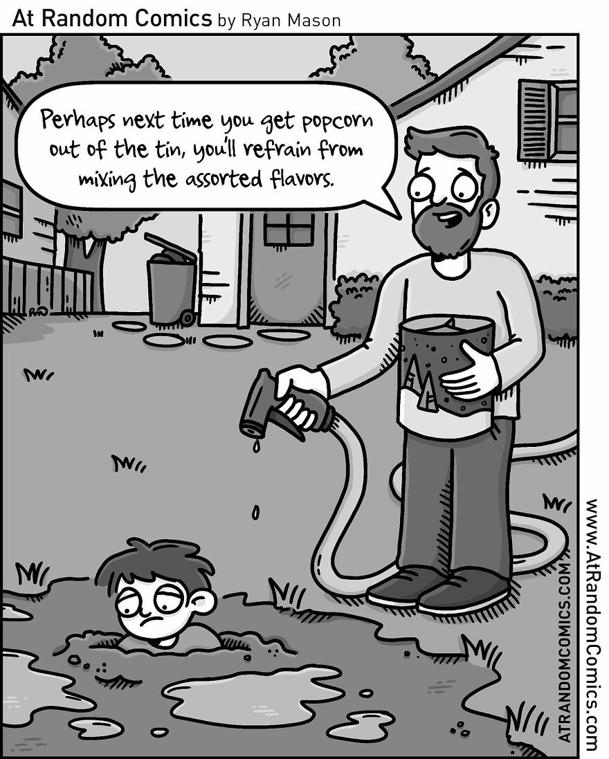 Ryan Mason's Hilarious Single-Panel Comics With Sudden Twists (New Pics)