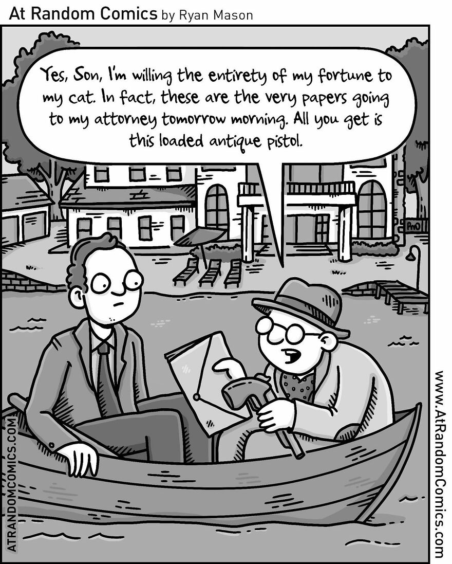 Ryan Mason's Hilarious Single-Panel Comics With Sudden Twists (New Pics)